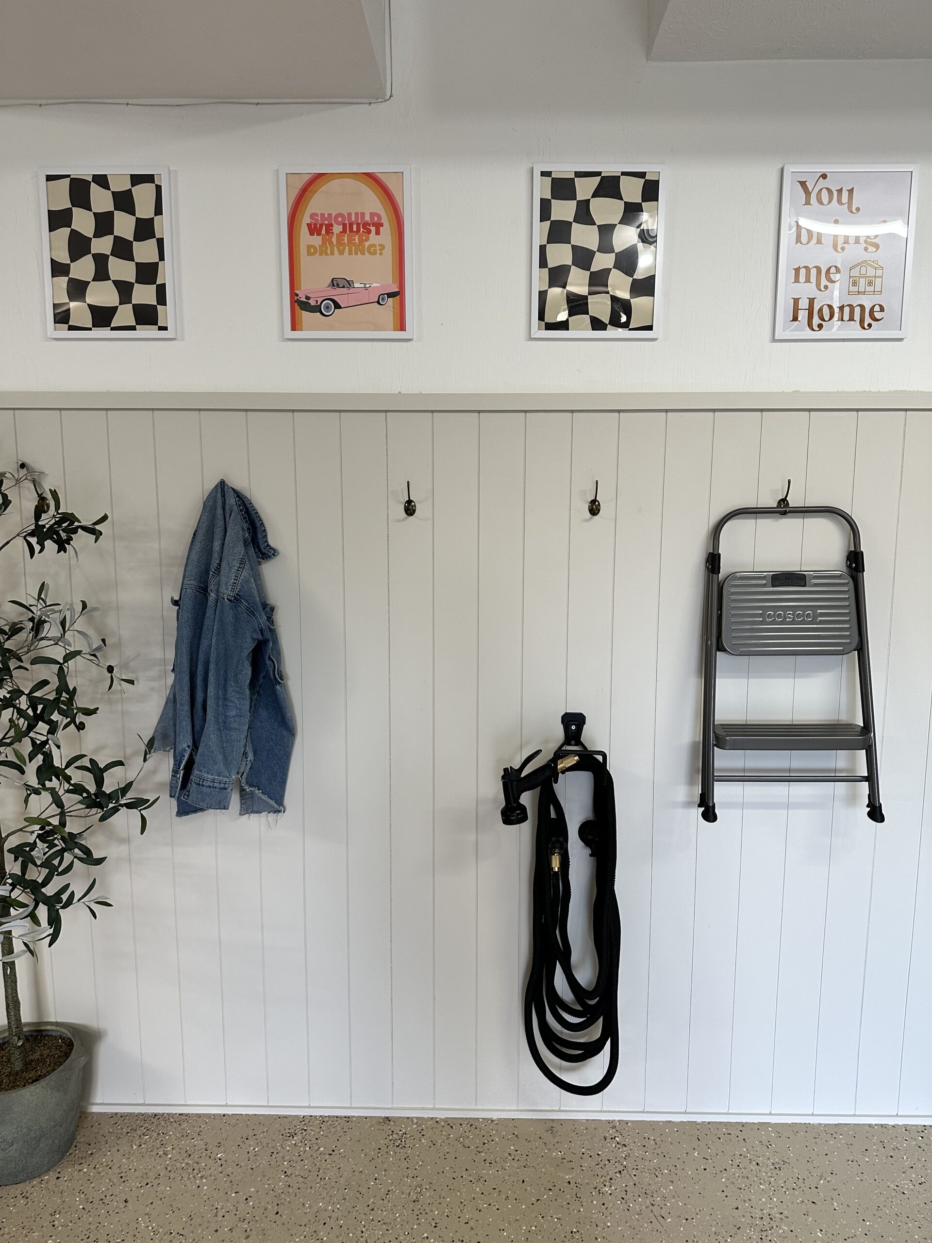 Easy Garage Shiplap Accent Wall - Newbuild Newlyweds