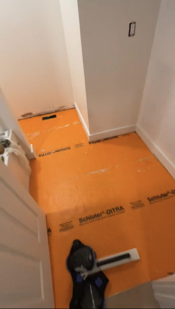 How to Tile a Bathroom Floor Newbuild Newlyweds