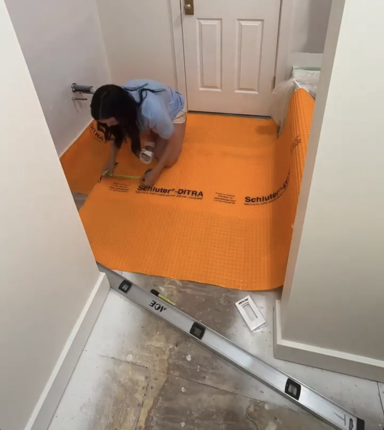 How to Tile a Bathroom Floor Newbuild Newlyweds