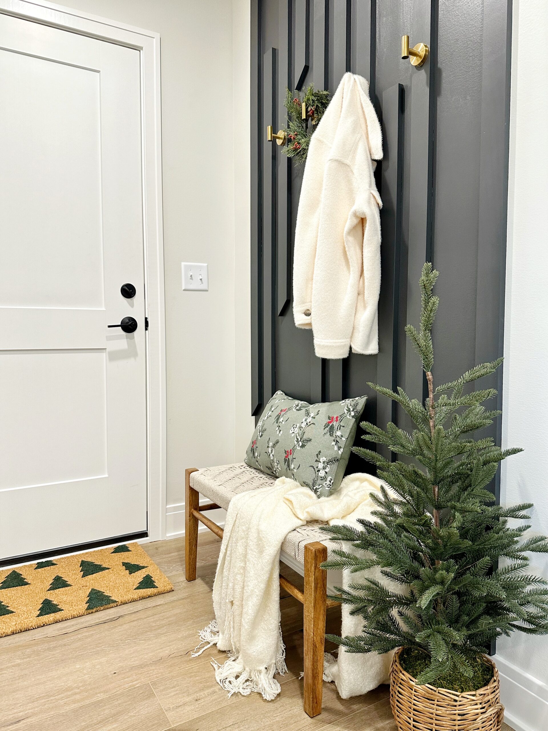 Slat Accent Wall - Newbuild Newlyweds