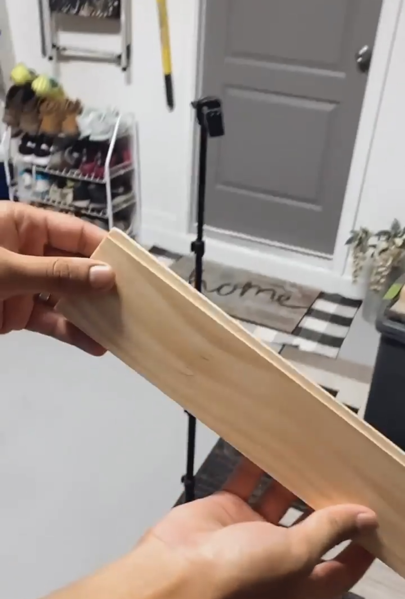 DIY Faux Wood Wire Shelf Covers - Newbuild Newlyweds